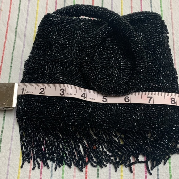 Dressy, black, beaded purse stylish prom wedding - Picture 8 of 10